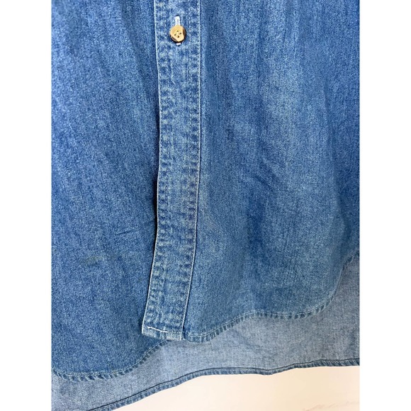 Savil Rowe Denim Button Down Longsleeve Shirt - Picture 10 of 16